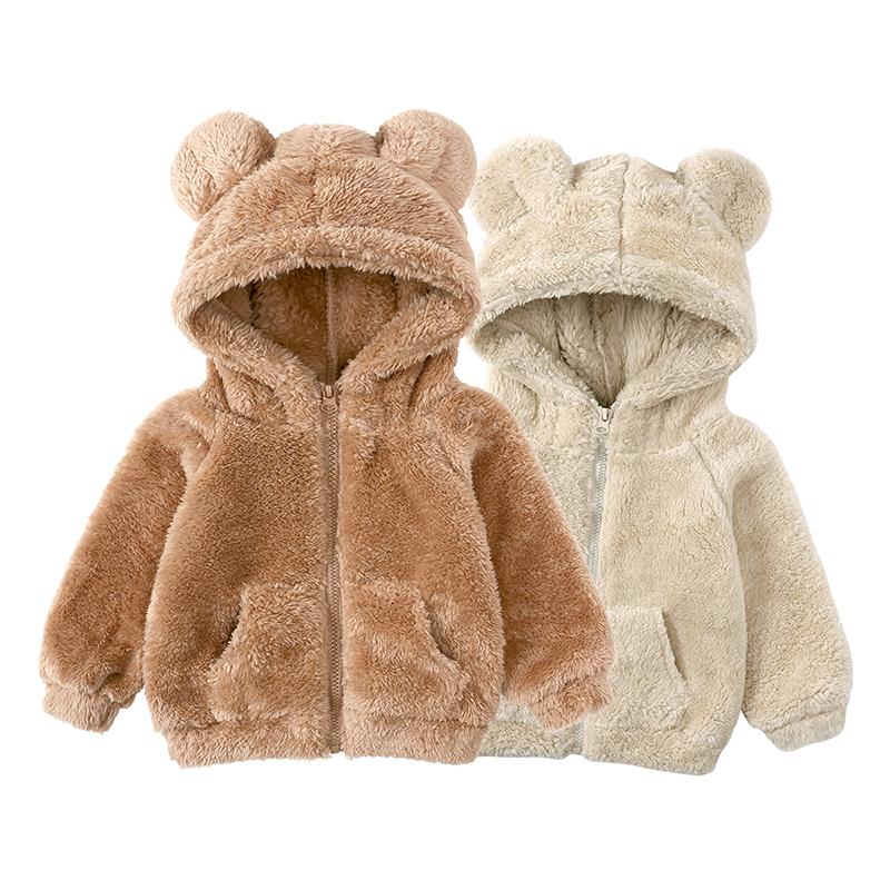 Aqua Velvet Baby Winter Suit – 2-Piece Outfit with Cute Bear Hood Design main image 1