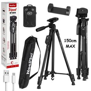 Neepho NP-8810 Tripod Adjustable 150cm Multi Level Extendable Aluminum Portable Phone Tripod Stand For Phone Camera DSLR