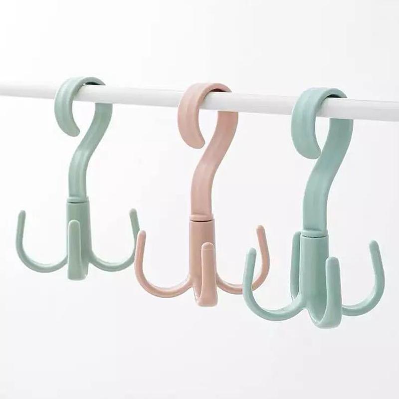 Product Introduction of 360° Rotatable Hanger Hooks Space Saving Wardrobe Bag Rack Organizer Holder for Closet Scarf Belt Shoes Hanging Storage Hooks 22