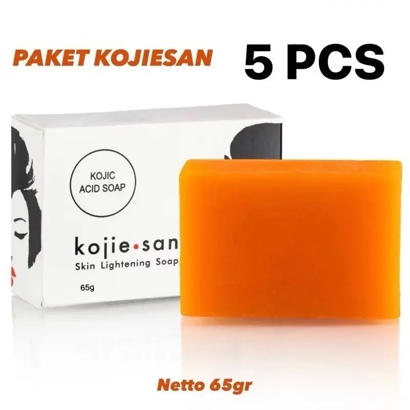 PAKET HEMAT 5PCS SABUN KOJIE SAN MENCERAHKAN KOJIC ACID ORIGINAL Pencerah Berminyak Memutihkan Lightening 0