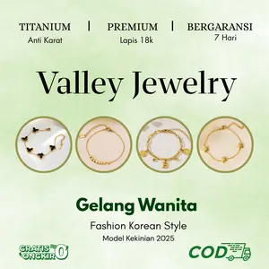 VALLEY •  Gelang Tangan Wanita • Aesthetic Fashion • Titanium Modern Waterproof Tahan Gores Elegan Cocok Dipakai OOTD Cantik