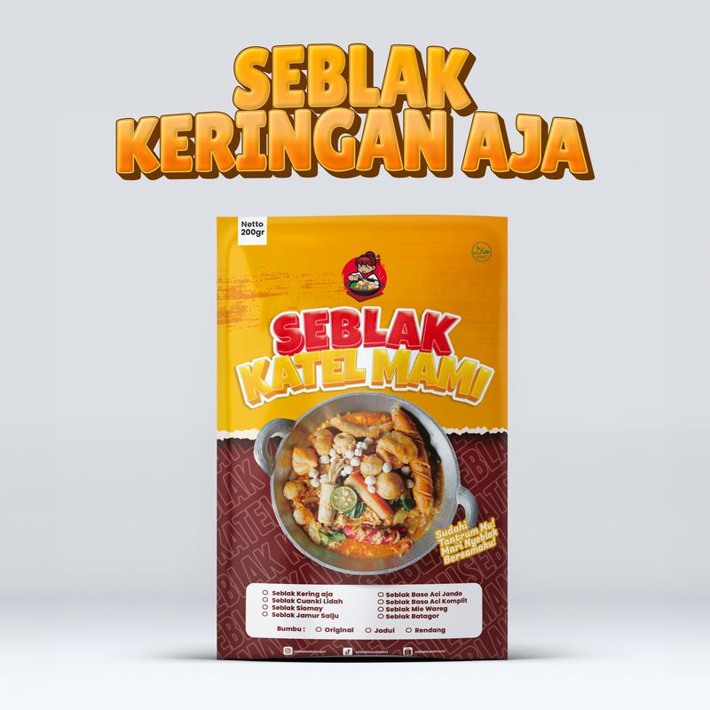 BUNDLING BERDUA Dapat 2 Seblak Kemasan - Paket 1 Kering Aja Bumbu Original dan 1 Seblak Cuanki Lidah Original Seblak Katel Mami 1