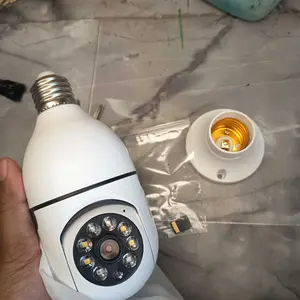 Kamera CCTV Lampu 360 Derajat Bohlam 4K PTZ WiFi Smart Camera, Night Vision ,Motion Detection, 2-Way Audio