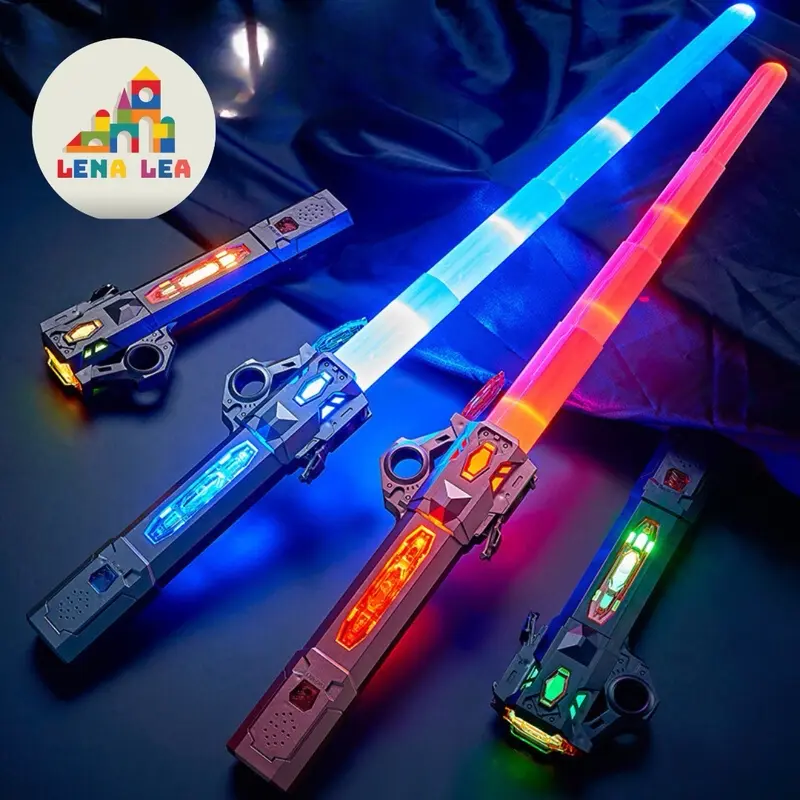 TokoLenaLea Mainan anak laki laki Pedang Lightsaber 2in1 Laser dan LED bersuara / Mainan Pedang bersuara dan Laser Toy Plastik Lampu 0