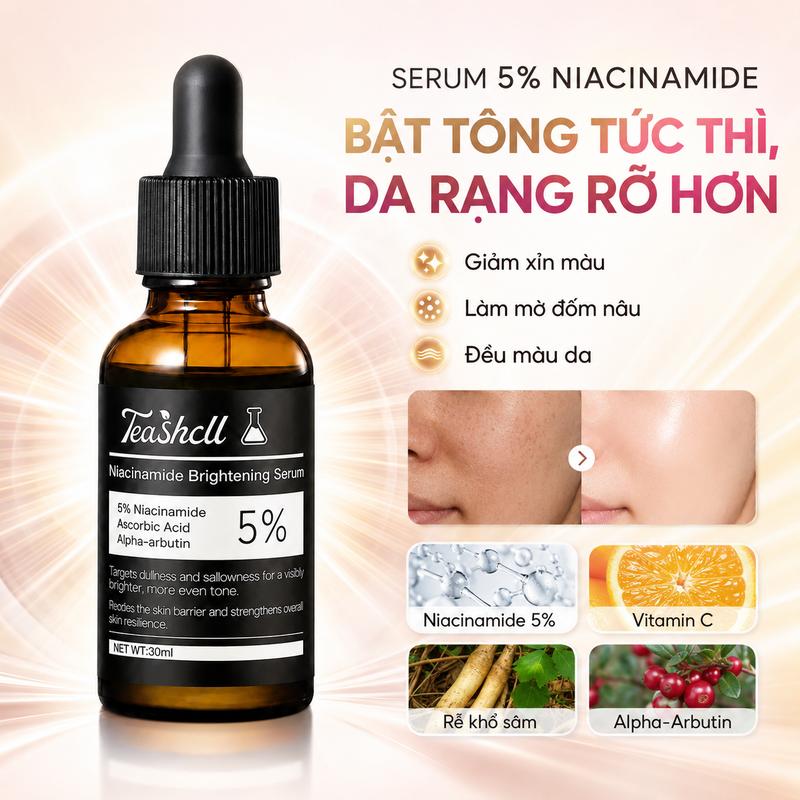 Tinh chất làm sáng & làm dịu, 5% Niacinamide, Rễ Khổ Sâm, Vitamin C, Alpha…