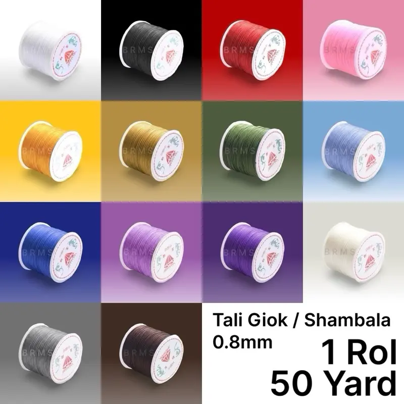 [50 Yard] Tali Giok / Shambala / Cina / Tali Gelang Aksesoris DIY Diameter 0.8mm Per 1 Rol