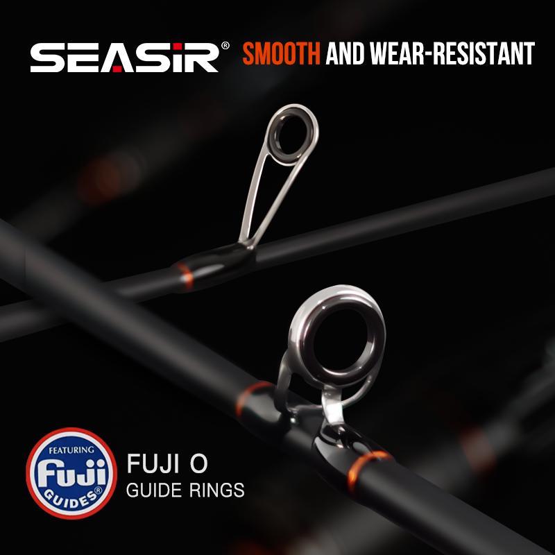 Cần Câu Cá Mũi Tên Màu Đen, SEASIR, Vòng Dẫn Hướng FUJI O Carbon 1.5M BFS Siêu Nhẹ 76G Trọng Lượng Mồi 0.8-10G Núm Âm Thanh Cần Câu Cá 3