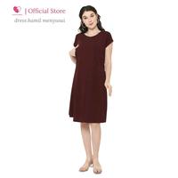 Gambar Happymomma - Baju Hamil Dress Menyusui untuk Busui Bumil All Size Spandek Nola - White Stripes dari Baju Hamil Menyusui Happymomma Kota Tangerang Selatan 4 Tokopedia