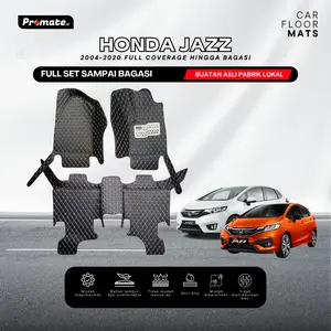 (PROMATE) - Custom Car Mats Leather Untuk Honda Jazz 2001-2008 - Karpet Mobil Custom Honda Jazz 2001-2008 Kulit Waterproof Premium - Bisa COD