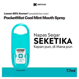 LISTERINE PocketMist Cool Mint / Mouth spray untuk napas ekstra segar seketika lawan bau mulut - 7.7ml