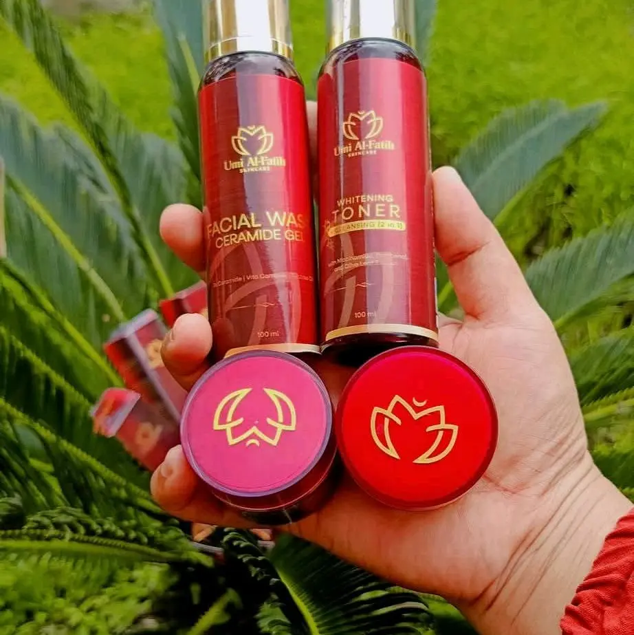 Paket Perawatan Wajah UAS Umi Alfatih Skincare: Sabun, Toner, Day Cream, dan Sleeping Mask - Aging, Berminyak, Pelembab - Facial, Mencerahkan