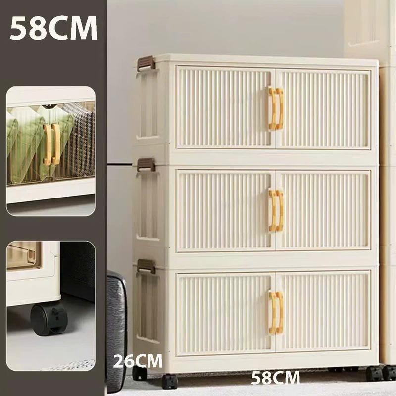 Tủ nhựa gấp gọn 3 Tầng lắp ghép đựng giày dép quần áo bỉm sữa tiện lợi