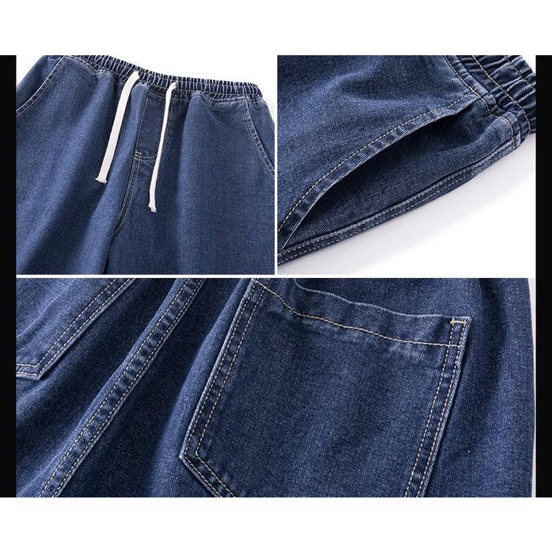 Product Introduction of Quần Ống Đứng, Phong Cách Hàn Quốc, Eo Co Giãn, Dáng Rộng Vừa Vặn, Ngoại Cỡ, Quần Jean Nam, Thường Ngày 5