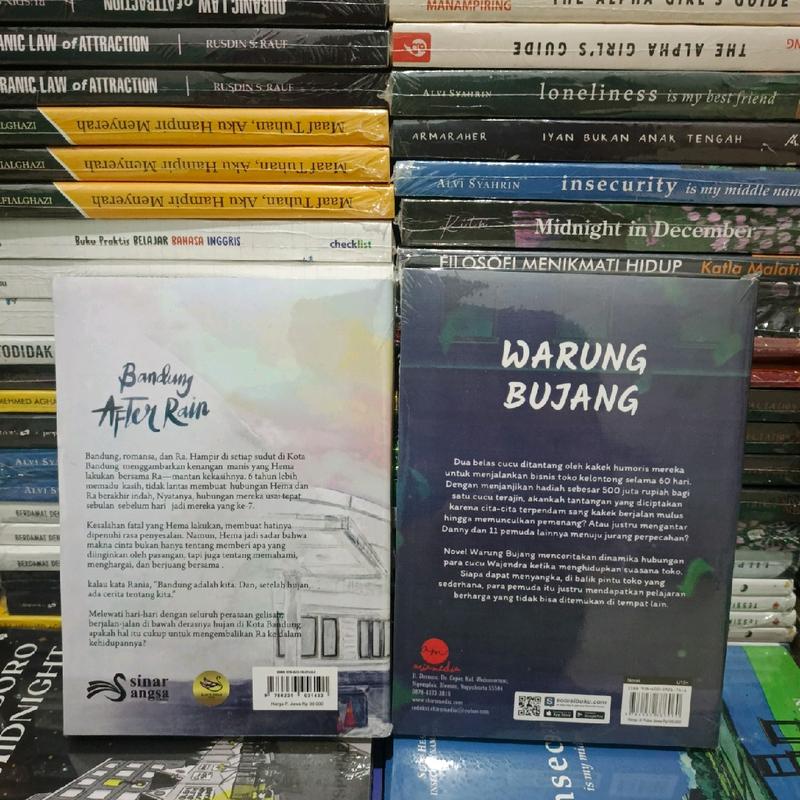 Paket Novel Bandung After Rain + Warung Bujang Bookpaper Kuning 1