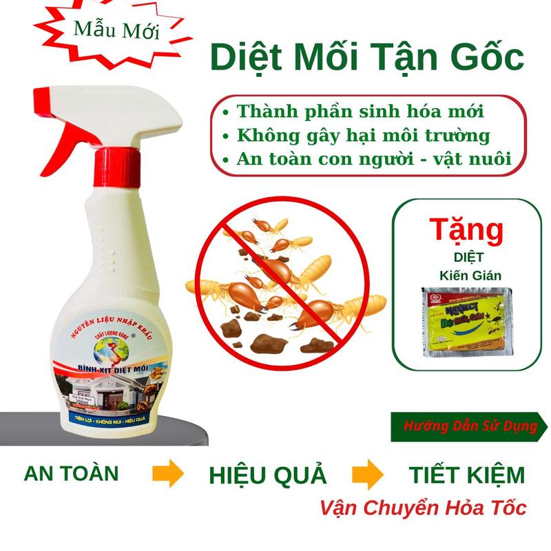 Trừ mối tận gốc Lọ 350ml kèm quà tặng - Bột diệt Kiến Gián sinh học