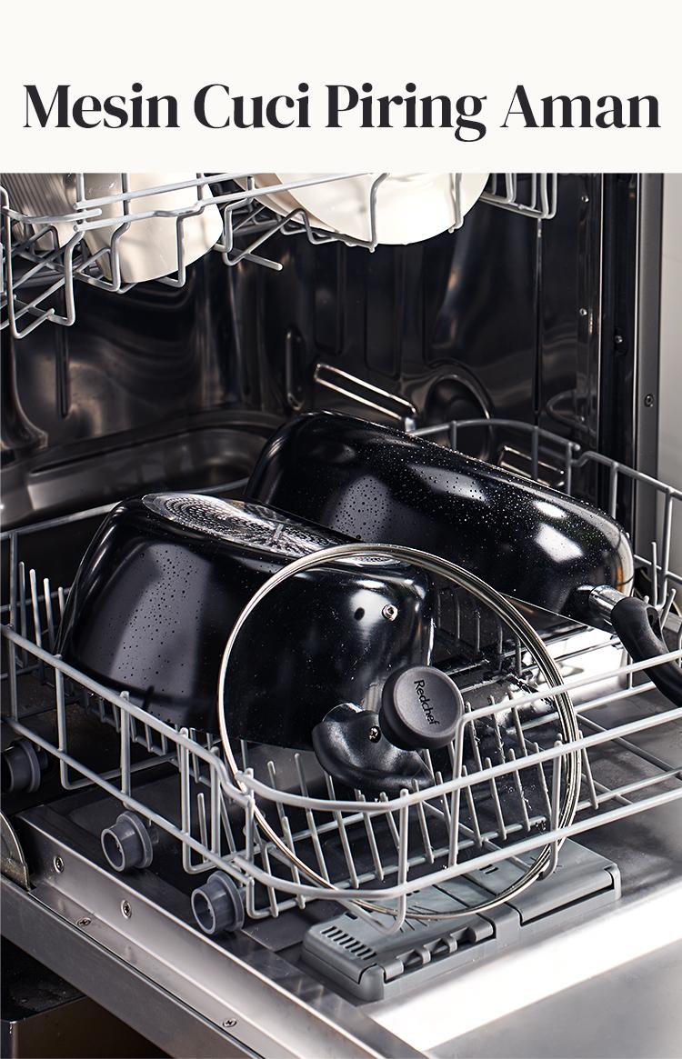 Redchef Nonstick Ceramic Rock Sea 7 Pcs Cookware Set Non PFAS& PTFE& PFOA Suitable for All Stoves Wok Frying Pan