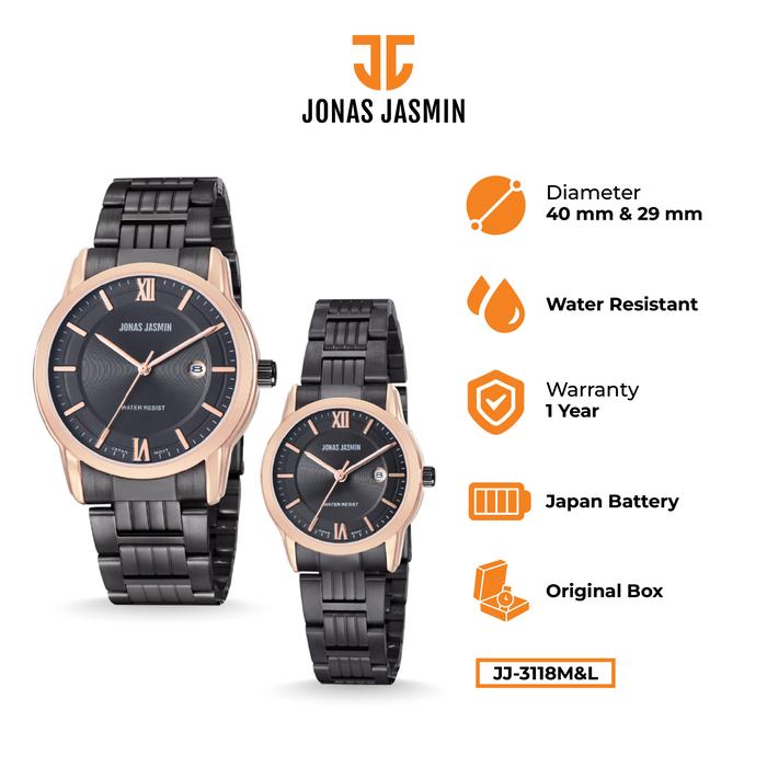 Jual Jonas Jasmin - Jam Tangan Couple Analog JJ-3118M/L Watch