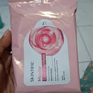 [NEW LAUNCH]  SKINTIFIC | Micellar Cleansing  Wipes/Cleansing  Tissue- 10 Sheets | -Cleansing Tissue Makeup Remover Wipes Niacinamide Brightening & Centella Acne Care