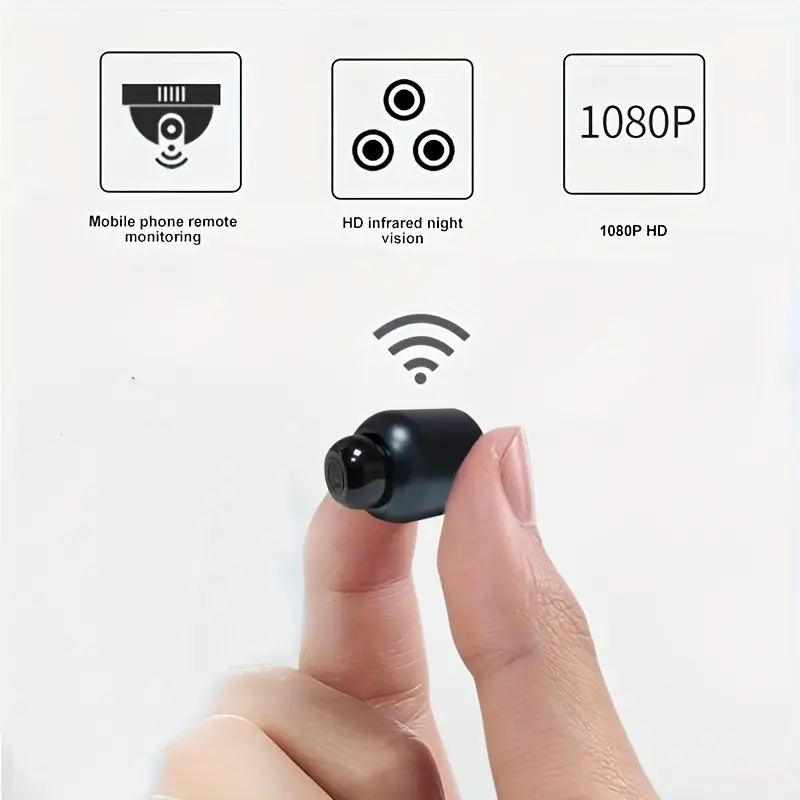 Kamera IP Tanpa Wayar, Resolusi 1080P HD, Kesambungan Wifi Mini 2.4GHz, Pengawasan untuk Pemerhatian Malam Rumah, Pemantauan Sudut Lebar 140 °, Tanpa Kad TF / SD camera  pengintip