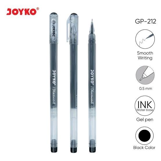 Pulpen Gel Joyko Gp-212 IDiamond 0.5 mm / Pcs Stationery Tinta 1