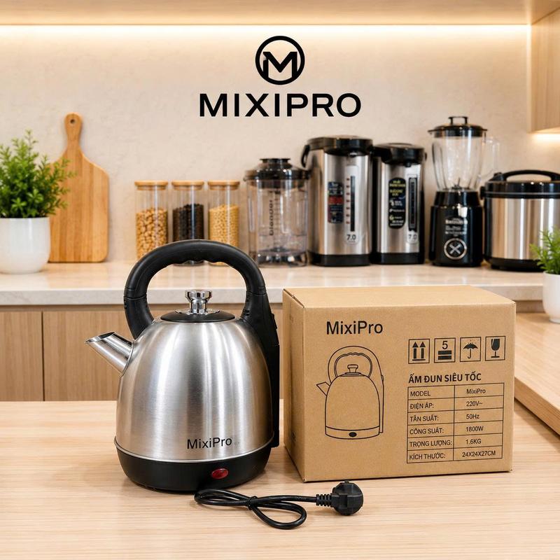 Ấm Siêu Tốc MixiPro 1800W, Dung Tích 5 Lít Đun Nước Sôi Nhanh Giữ Nhiệt Tốt - BH 12 Tháng