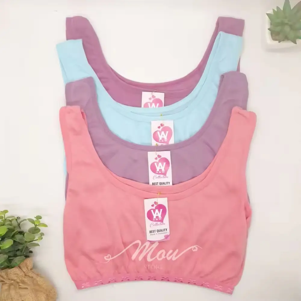 ( 3 PCS ) Miniset anak remaja polos ABG Usia 6-14 tahun / Tanktop Bra anak perempuan SD sampai SMP