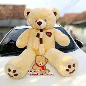 Boneka Teddy Bear Biq Jumbo Love Shal Telapak 1,2 Meter Toys Dolls Hadiah Rasfur Lembut & Nyaman