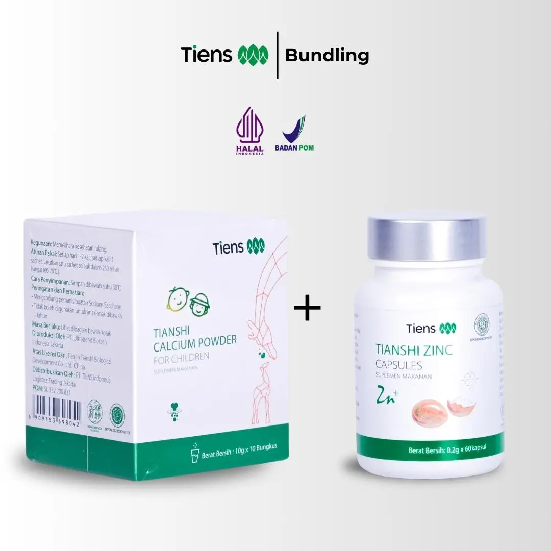 PAKET NUTRISI - Tianshi Zinc Kapsul dan Calcium for Children - Organik