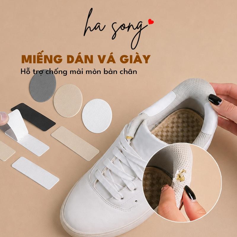 Miếng dán vá giày, bộ 6 miếng sửa chửa giày thể thao, giày cầu lông, giày vải, giải pháp nhanh tối ưu 587-Ha Song