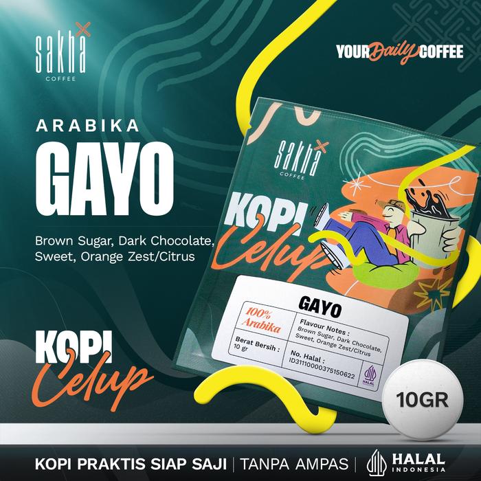 Gambar Kopi Sachet Celup Arabika Gayo Arabica Coffee Saset Murni Tanpa Ampas - Arabika Gayo dari Sakha Coffee Roastery Kota Bekasi Tokopedia