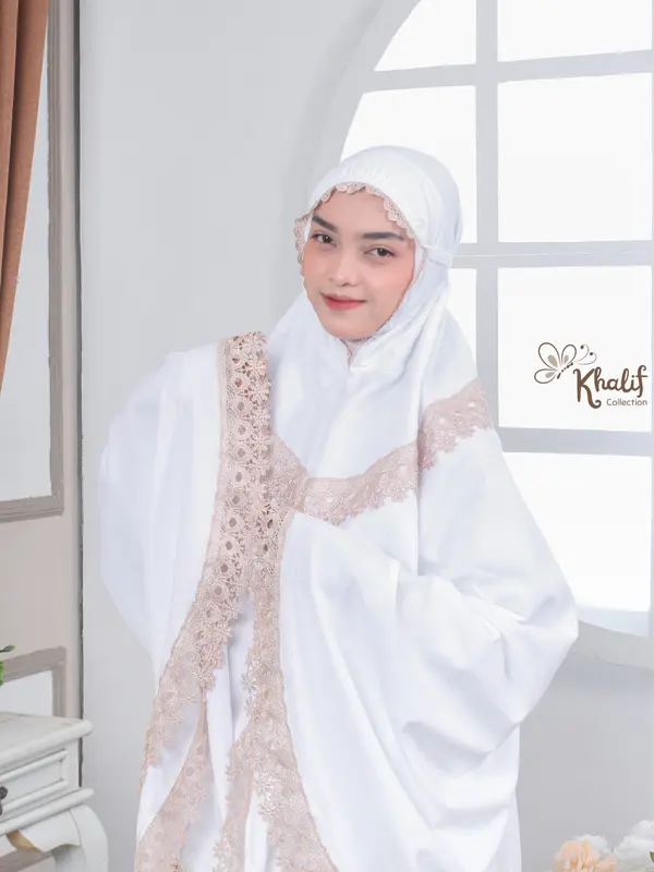 KHALIF COLLECTION - MUKENA DEWASA BAHAN KATUN MIKRO VARIASI RENDA - ALNAIRA SERIES 0