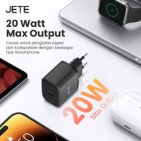 Gambar Kepala Charger JETE C83 20W Adaptor Include Kabel Fast Charging Dual Port USB A Type C Travel Size Batok Wall Charger Power Adapter - USB C, C to C - USB A + C, C to C dari Doran Gadget Official Store Kota Administrasi Jakarta Pusat 2 Tokopedia