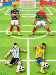Juego de 4 piezas: broche creativo con estrella de fútbol, accesorio lindo con estampado de hojas, joyería unisex casual para todas las estaciones