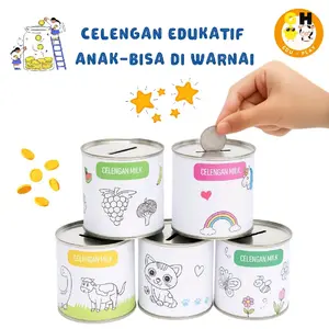 Celengan Lukis Mini BUKA TUTUP Anak Mainan Edukasi Souvenir Hampers Bisa Custom by GHEduPlay