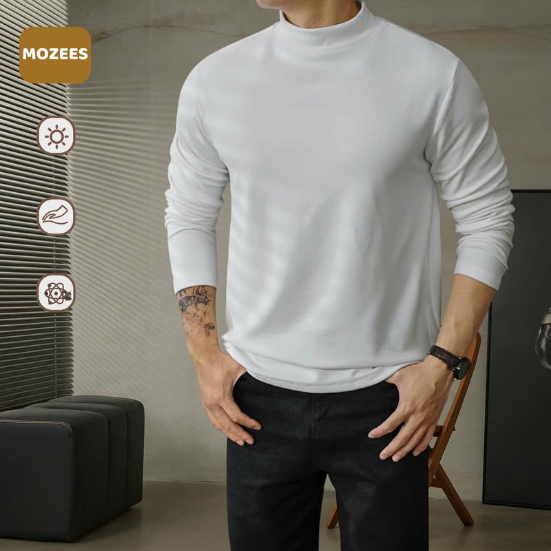 Mozees Áo Giữ Nhiệt Nam Cổ Cao Vải Derong Cao Cấp Mềm Mịn Giữ Ấm Mùa Thu Đông