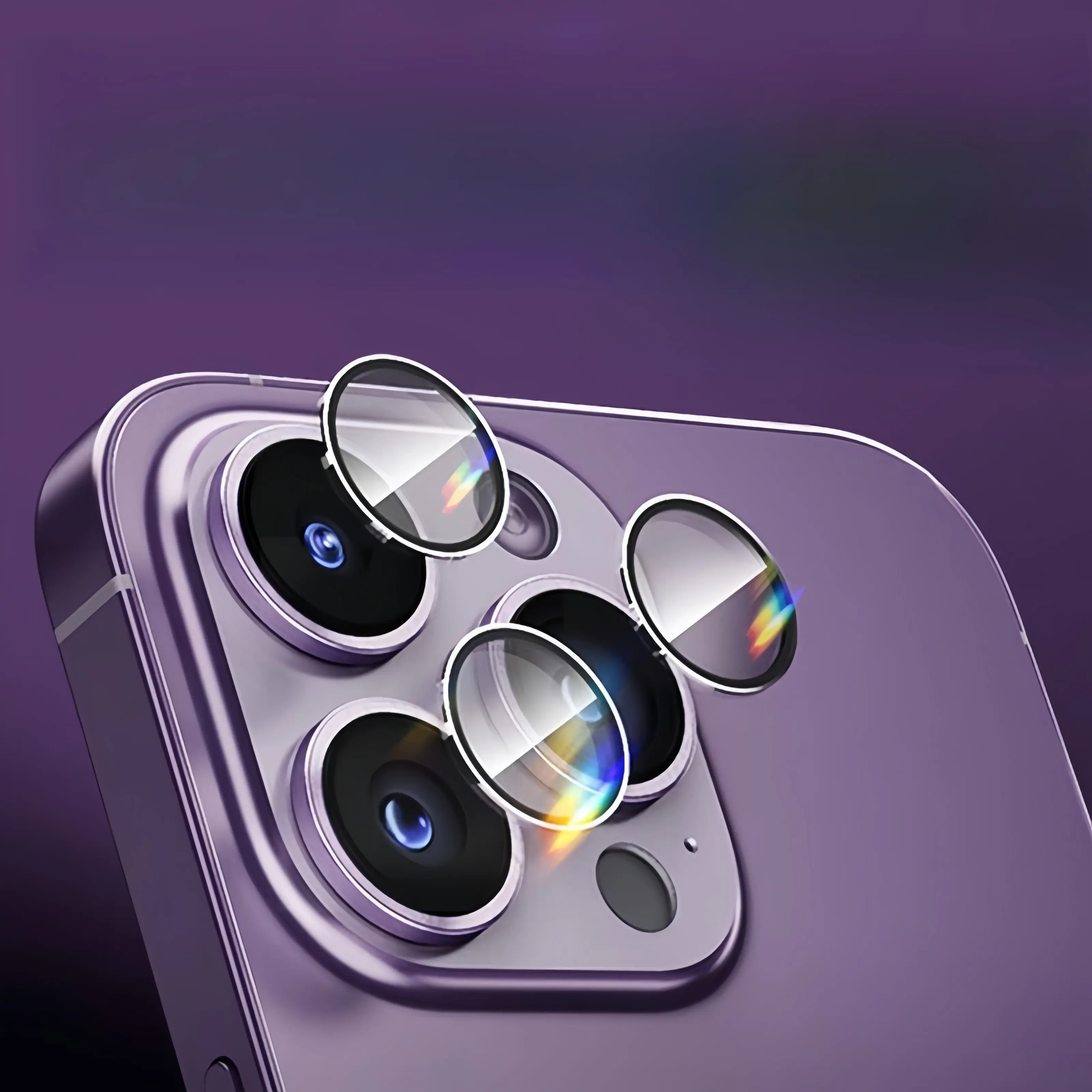 High-grade glass suitable for Apple16 15 14 13 12 11 lens protective film mobile phone lens sticker new rear camera all-inclusive lens ring