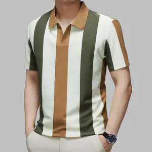 Kaos Polo Pria kaos kerah pria lengan pendek kaos polo garis polo shirt pria premium