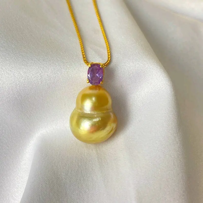 [B] Liontin Nana EMAS Zirkon Oval Mira, mewah dipakai kondangan 9 neclace Elegan 5