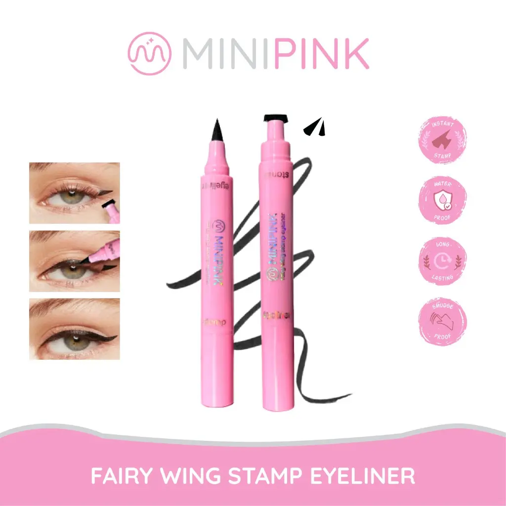 Minipink Eyeliner Stamp Fairy Wing Waterproof Eyeliner Instan MP018