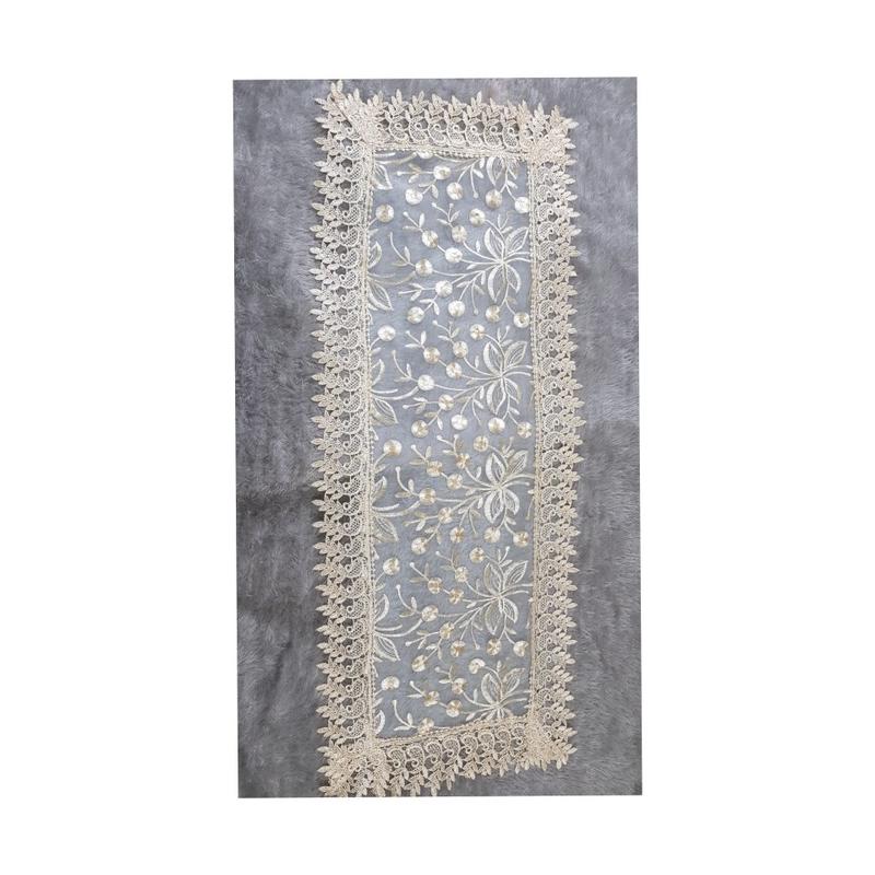 Product Introduction of taplak meja ruang tamu mewah ukuran 100 x 40cm rajutan bordir 8