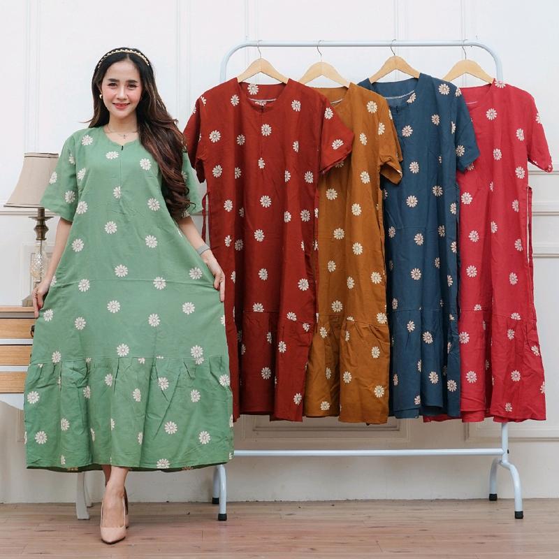Nyonya Batik Daster Phika Rimpel Murah Sleting Busui Friendly Wanita 4