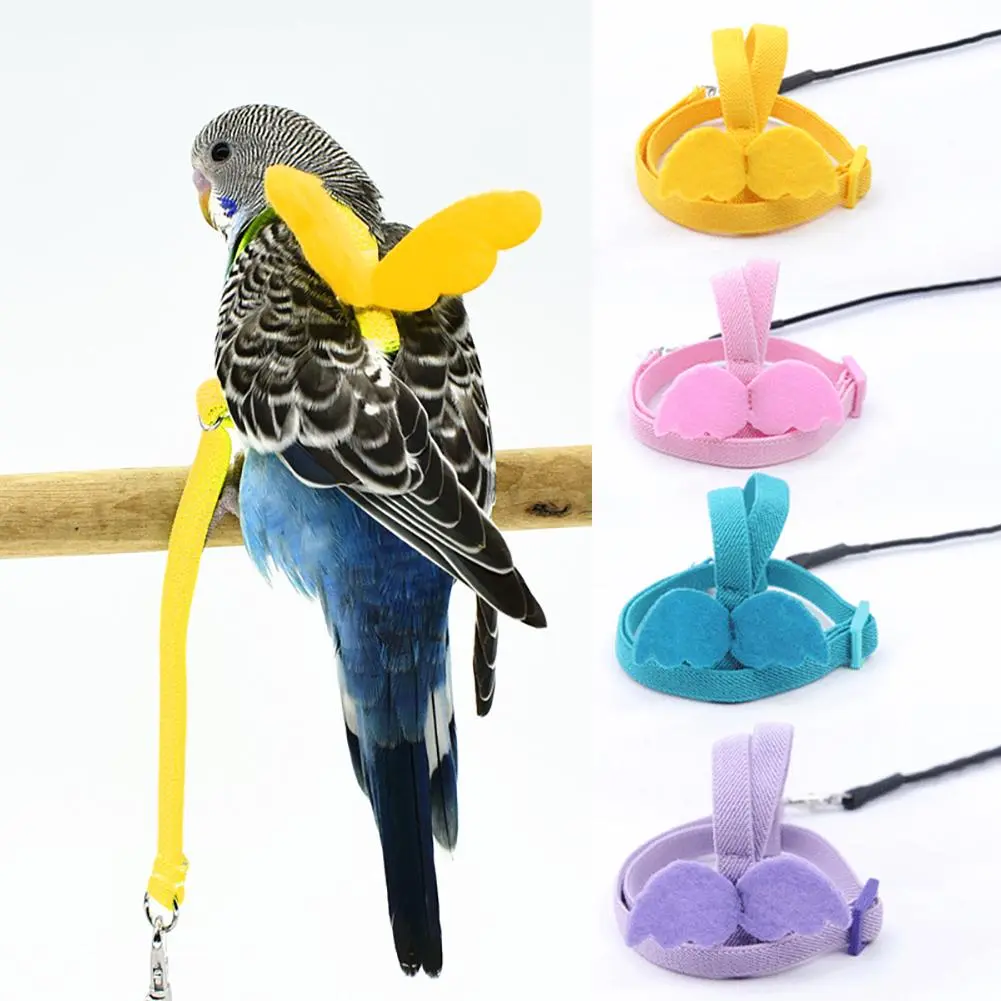 Adjustable Pet Parrot Harness Leash Anti-Bite Outdoor Flying Training Rope for Small Medium Parrot Macaw Cockatiel Budgie Strap Bird Supplies