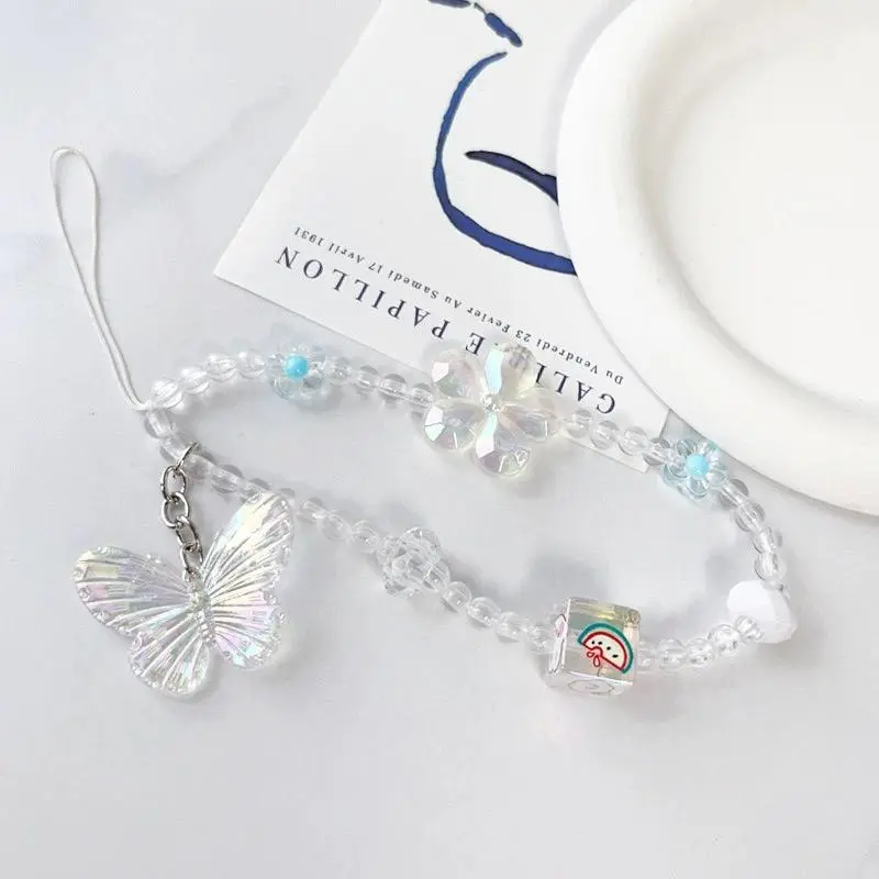 Chain Charms Tali Gantungan Hp Manik Manik Aesthetic Girl Stripe Mutiara Premium New Simpel Anti Hilang Gelang Mudah Dilepas