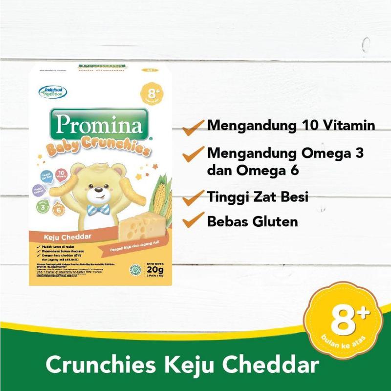 Yuna Baby - Promina Baby Crunchies Snack Cemilan Bayi Anak 8 Bulan Ke Atas Rasa Keju Rasa Rumput Laut Rasa Krim Ayam Brokoli 20 Gr 6