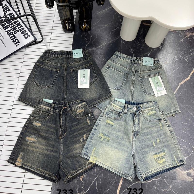 QUẦN JEAN ĐÙI LƯNG THUN,LAI CUỐN CÀO RÁCH