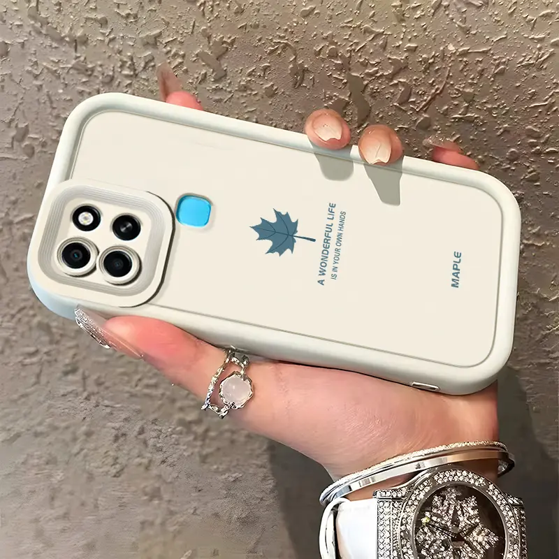 Casing Hp Untuk Infinix Smart 6 Infinix Smart 6 Plus Case HP pola daun maple Cesing Casing sederhana Kesing Silikon lunak Kasing baru Softcase 1