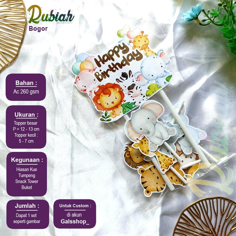 Topper cake karakter animals part 2 / cute animals 3