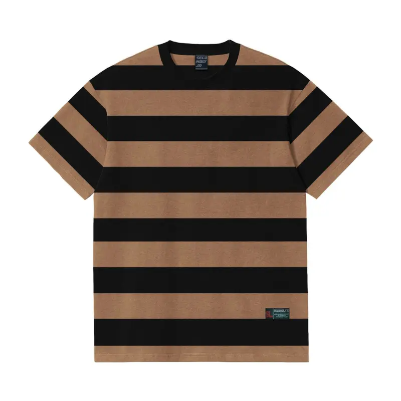 SECONDLY.ID Tshirt Salur Garis Besar Stripe 24s Grm 180 Kaos Jumbo Pria Wanita S - 7XL 3