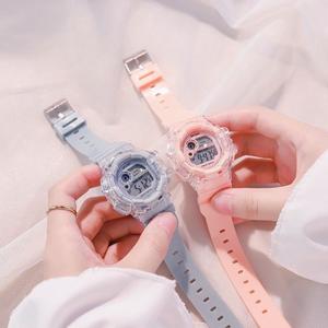 Jam Tangan Digital Sports Watch Transparent Telus – Gaya Sporty, Ringan, Water Resistant, LED Paparan Unisex