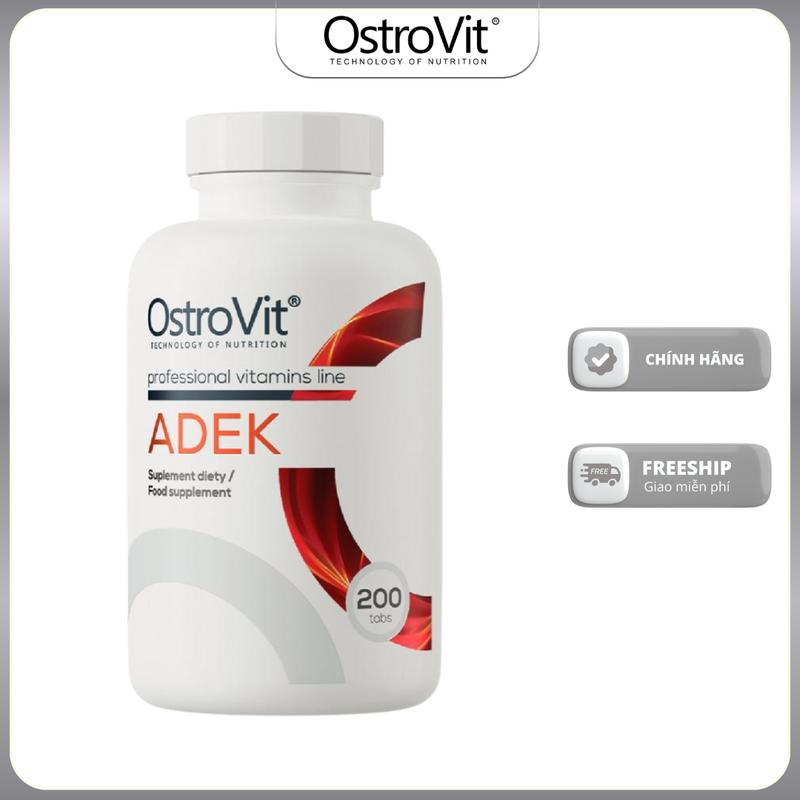  OstroVit ADEK 200 Viên - Hỗ Trợ Sức Khoẻ Tổng Thể Chính Hãng Từ Ba Lan Miễn Phí Giao Hàng 